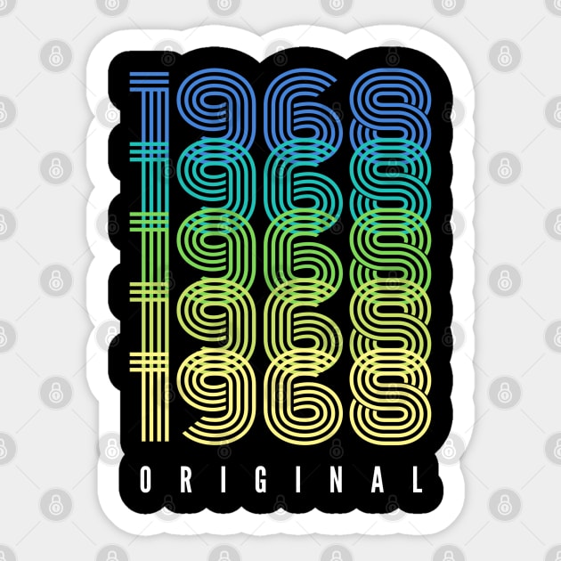 Born in 1968 - 1968 Birth Year - 1968 birthday - Year of Birth - 1968 Original Sticker by Design By Leo